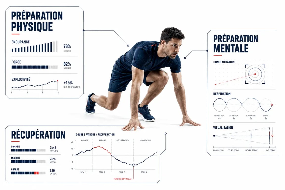Préparation physique et mentale : schéma éditorial des leviers de performance sportive