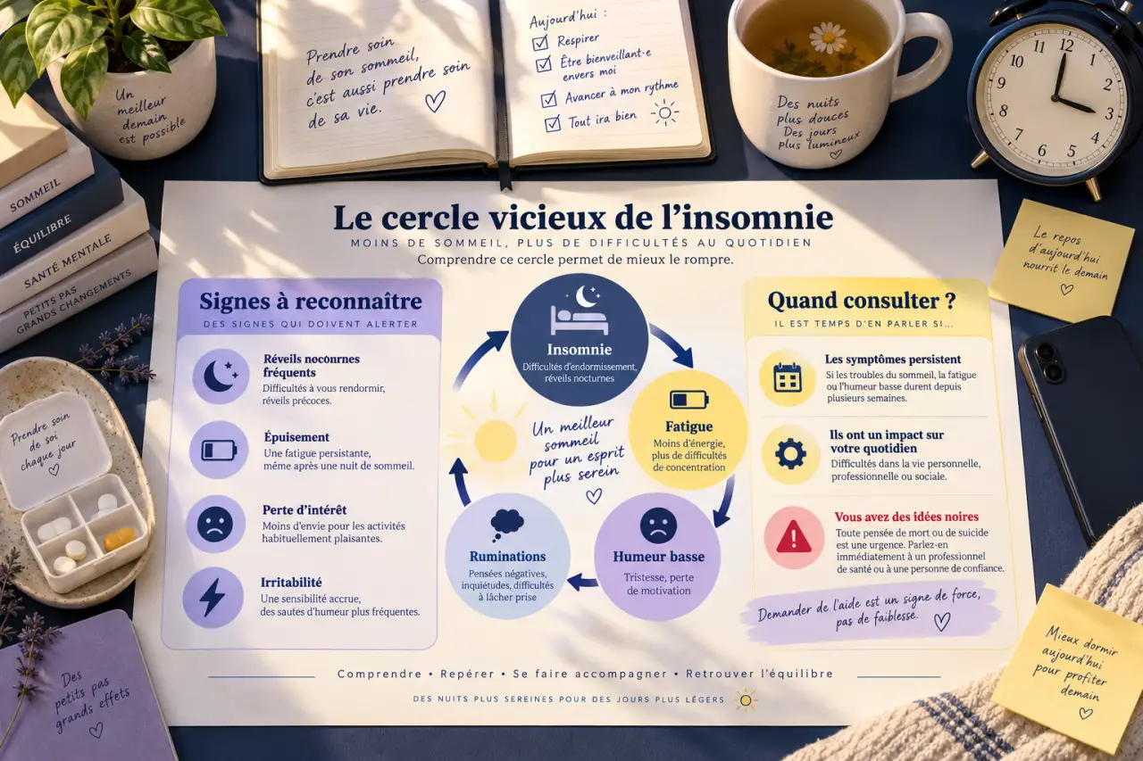 Insomnie et dépression : comprendre le cercle vicieux, reconnaître les signes et savoir quand consulter