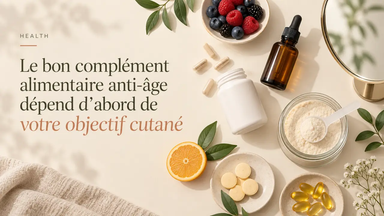 Le bon complément alimentaire anti-âge dépend d’abord de votre objectif cutané
